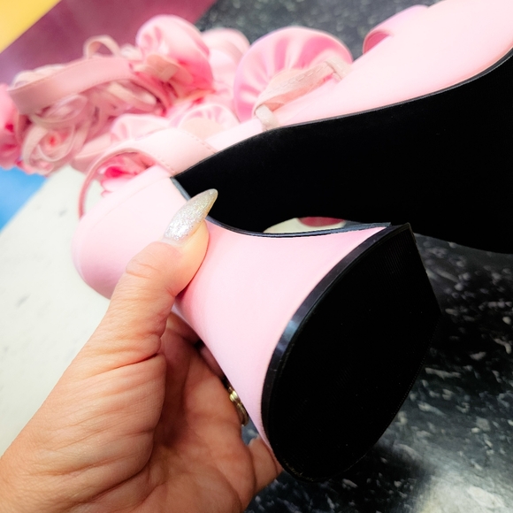 NWOB Rosey Pixie Queen Platform Heels - Pink Sugar Thrillz X DOLLS KILL SZ 7 - Picture 9 of 9